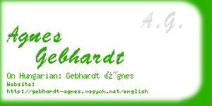 agnes gebhardt business card